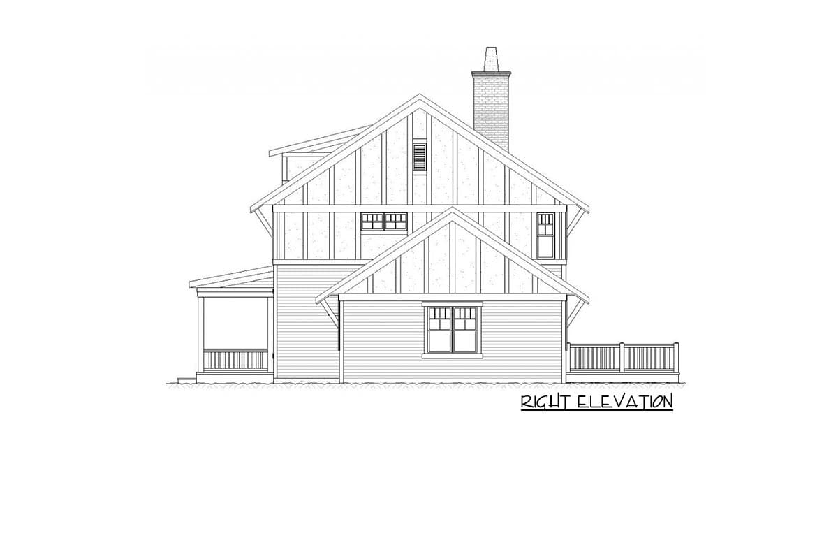 Plan 970014VC: Traditional 3-Bed with Shed Dormer and Covered Entry Porch - Image #6 - Country, Traditional, Tudor