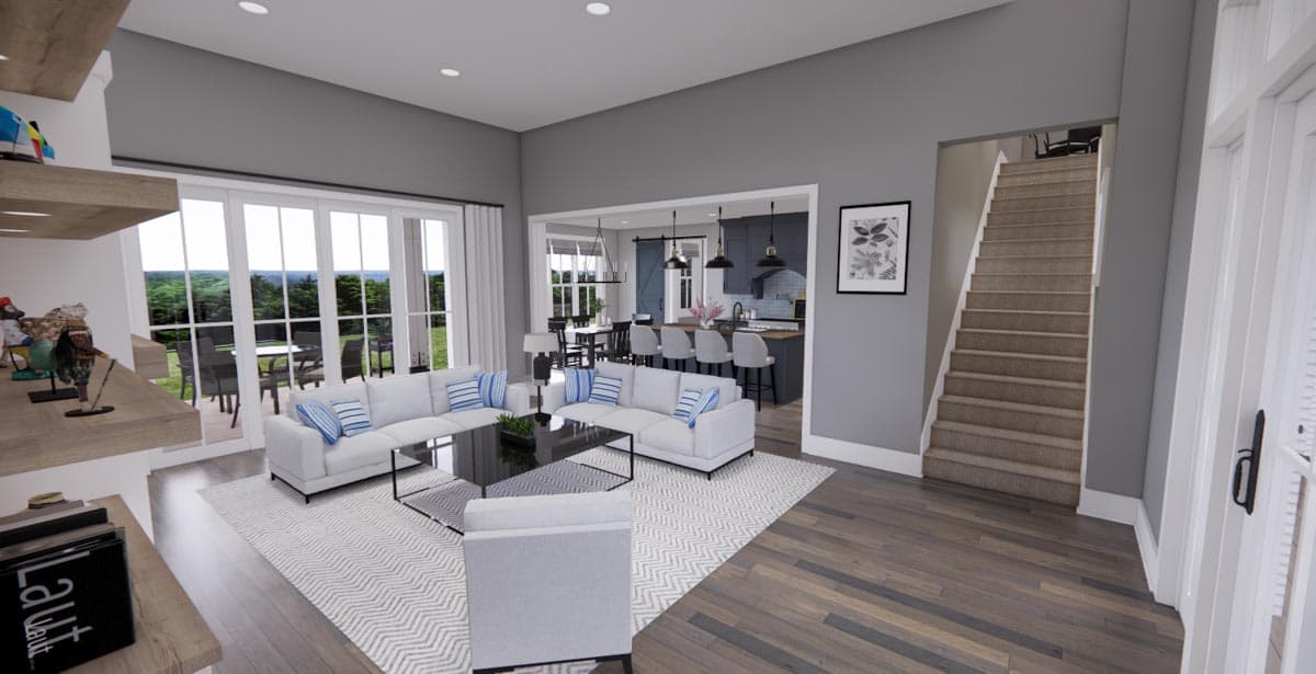 Plan 14663RK: Modern Farmhouse Plan with 3-Beds Down and Bonus Over Garage - 2125 Sq Ft - Image #6 - Country, Farmhouse, Modern Farmhouse, New American