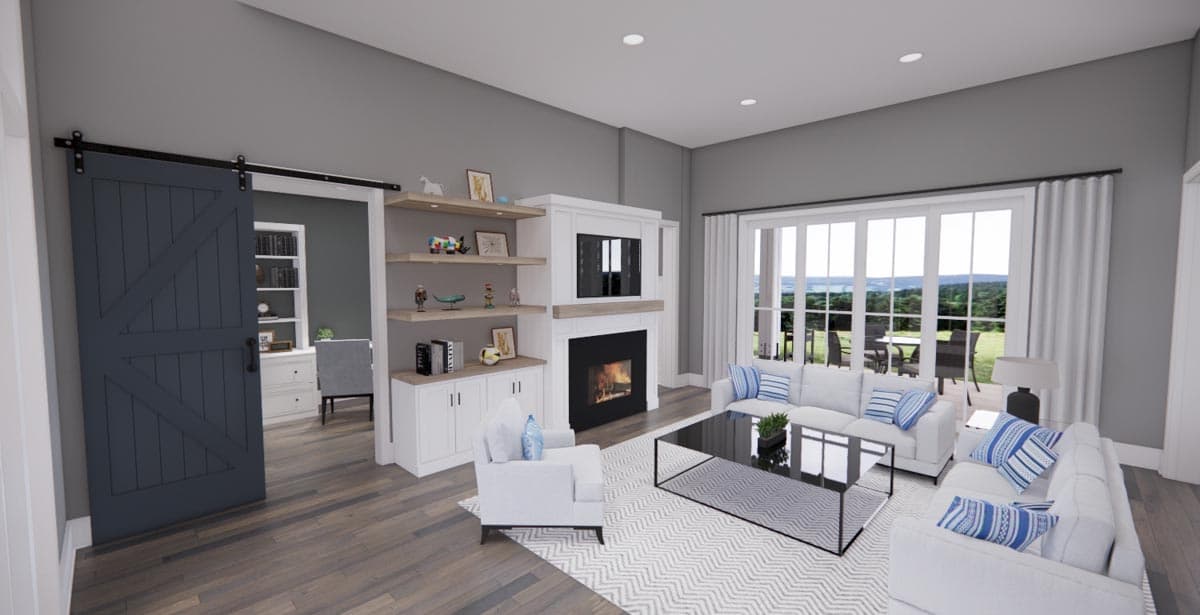 Plan 14663RK: Modern Farmhouse Plan with 3-Beds Down and Bonus Over Garage - 2125 Sq Ft - Image #7 - Country, Farmhouse, Modern Farmhouse, New American