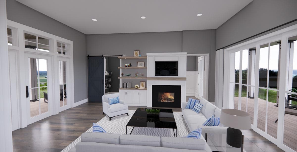 Plan 14663RK: Modern Farmhouse Plan with 3-Beds Down and Bonus Over Garage - 2125 Sq Ft - Image #8 - Country, Farmhouse, Modern Farmhouse, New American