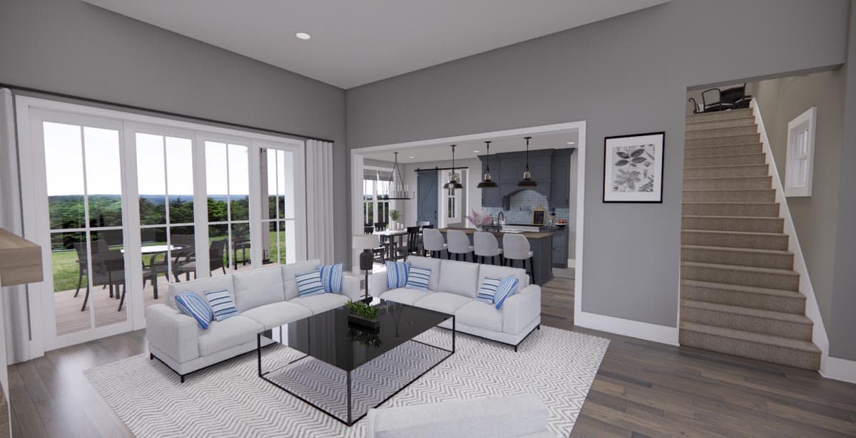 Plan 14663RK: Modern Farmhouse Plan with 3-Beds Down and Bonus Over Garage - 2125 Sq Ft - Image #9 - Country, Farmhouse, Modern Farmhouse, New American