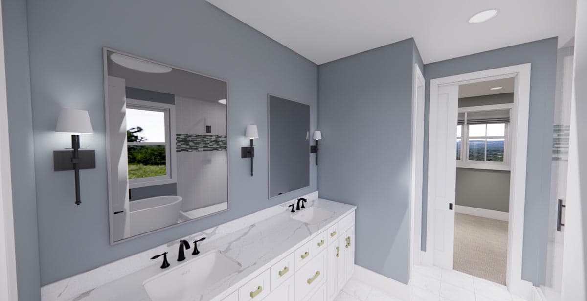 Plan 14663RK: Modern Farmhouse Plan with 3-Beds Down and Bonus Over Garage - 2125 Sq Ft - Image #16 - Country, Farmhouse, Modern Farmhouse, New American