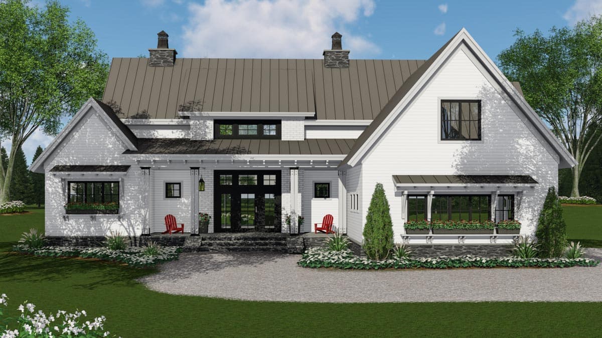 Plan 14663RK: Modern Farmhouse Plan with 3-Beds Down and Bonus Over Garage - 2125 Sq Ft - Image #52 - Country, Farmhouse, Modern Farmhouse, New American