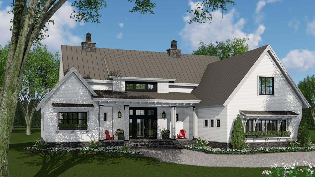 Plan 14663RK: Modern Farmhouse Plan with 3-Beds Down and Bonus Over Garage - 2125 Sq Ft - Image #51 - Country, Farmhouse, Modern Farmhouse, New American