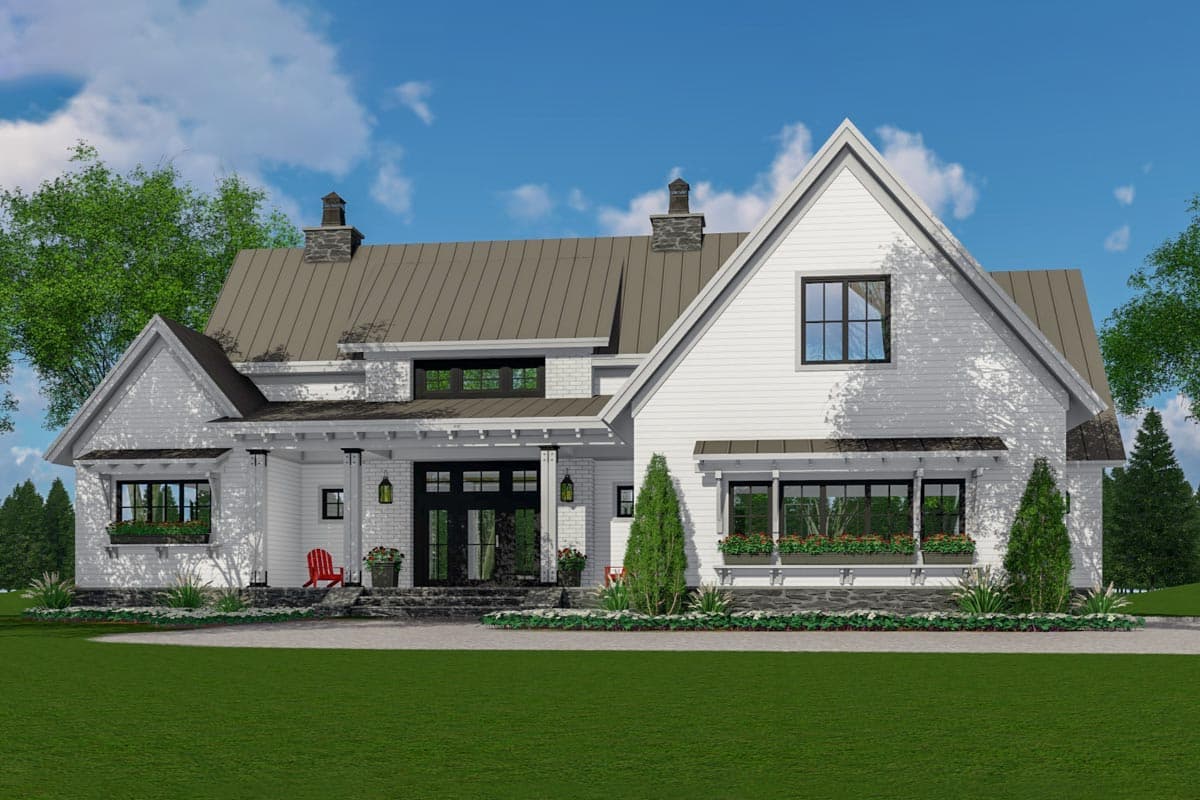 Plan 14663RK: Modern Farmhouse Plan with 3-Beds Down and Bonus Over Garage - 2125 Sq Ft - Image #54 - Country, Farmhouse, Modern Farmhouse, New American