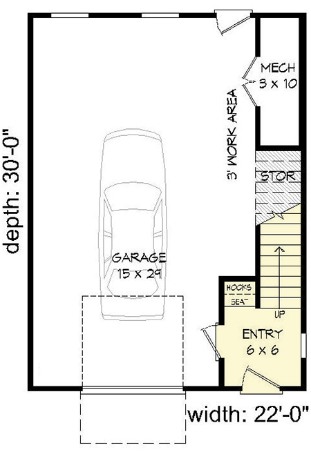 Plan 68525VR: Contemporary House Plan with Scenic Mezzanine - Floor Plan - 1st Floor - Contemporary, Modern, Northwest