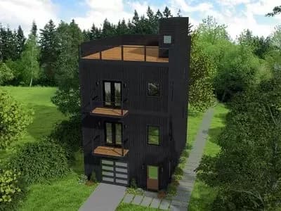 Contemporary House Plan with Scenic Mezzanine