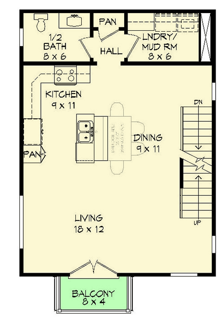 Plan 68526VR: Contemporary House Plan with Scenic Mezzanine - Floor Plan - Second Level - Contemporary, Northwest