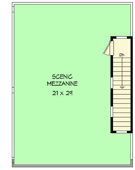 Plan 68526VR: Contemporary House Plan with Scenic Mezzanine - Floor Plan - Rooftop Mezzanine - Contemporary, Northwest