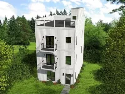 Contemporary House Plan with Scenic Mezzanine
