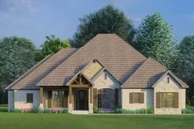 4-Bed House Plan with Vaulted Great Room and Bonus Over Garage - 2556 Sq Ft