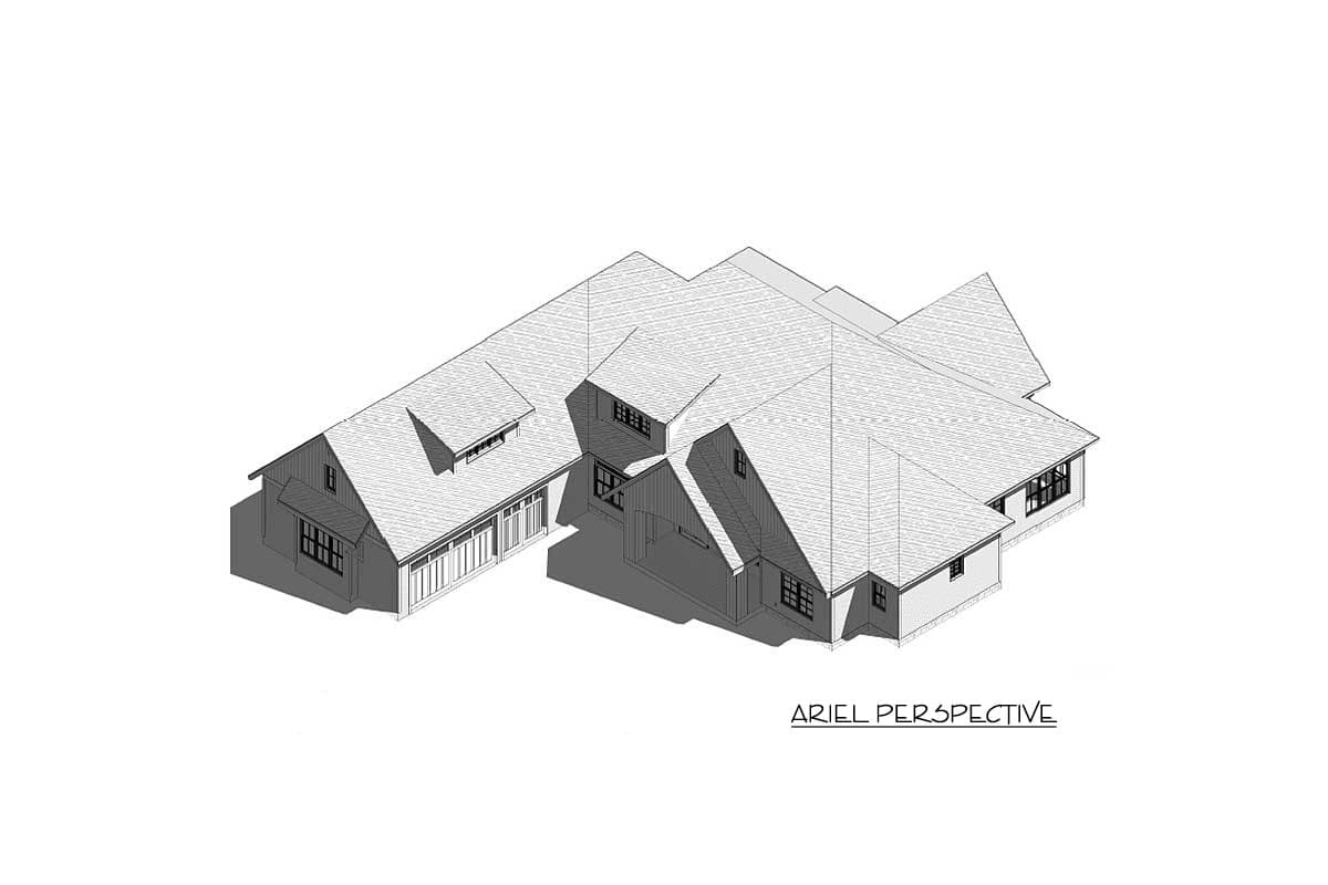 Plan 46332LA: Grand Farmhouse House Plan with Optional Second Floor - 3468 Sq Ft - Image #6 - Farmhouse, Modern Farmhouse, New American, Southern