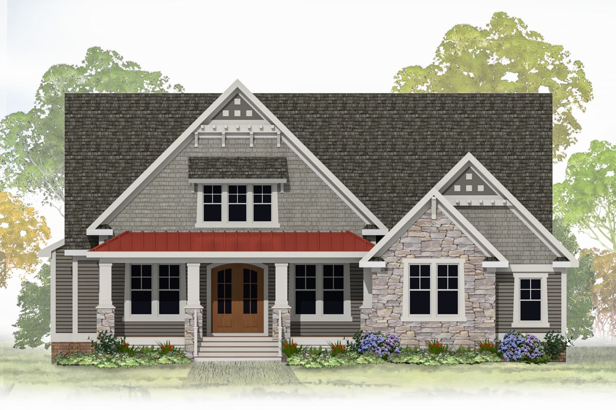 Plan 500034VV: "Upstairs For The Kids" III - 2493 Sq Ft - Image #6 - Country, Craftsman, Southern, Traditional