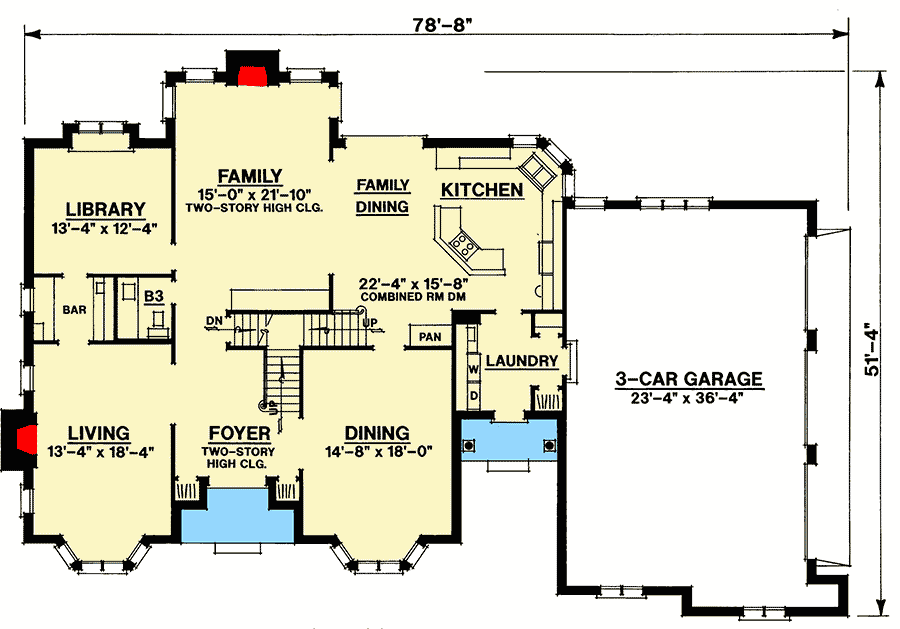 Plan 42521DB: Beautifully Proportioned European House Plan - Floor Plan - Main Level - European, Traditional