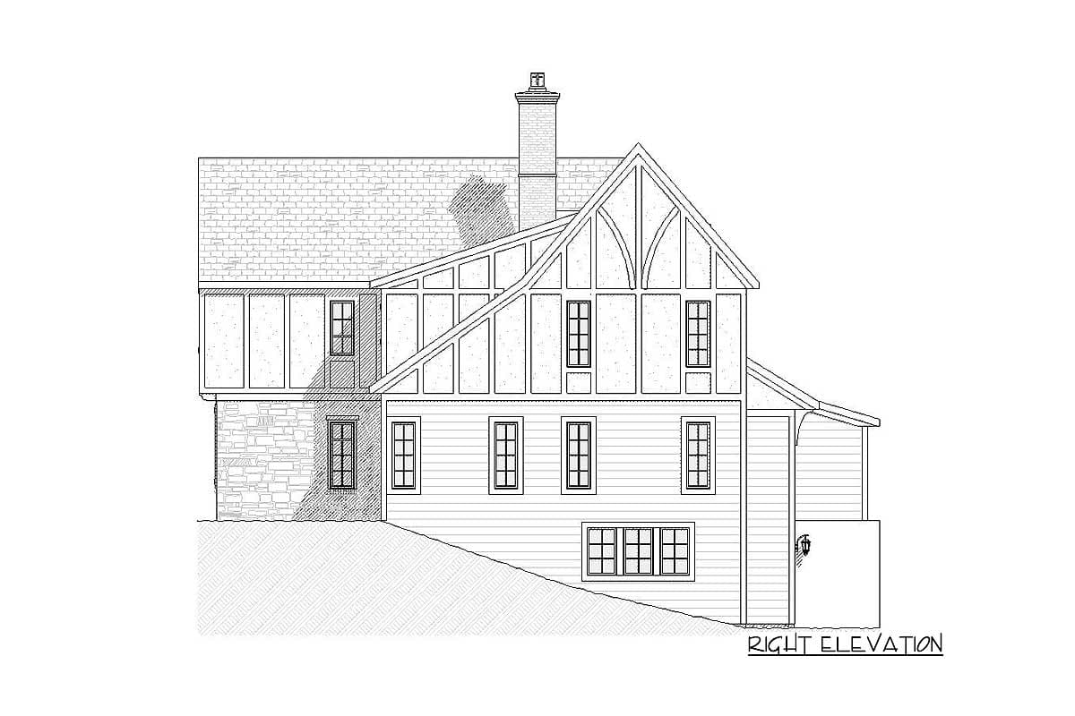 Plan 970060VC: Splendid Tudor House Plan - Image #5 - European, Traditional, Tudor