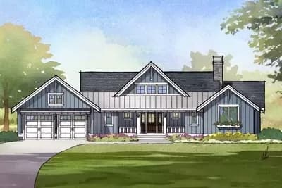 Craftsman Ranch House Plan with Finished Lower Level - 2679 Sq Ft
