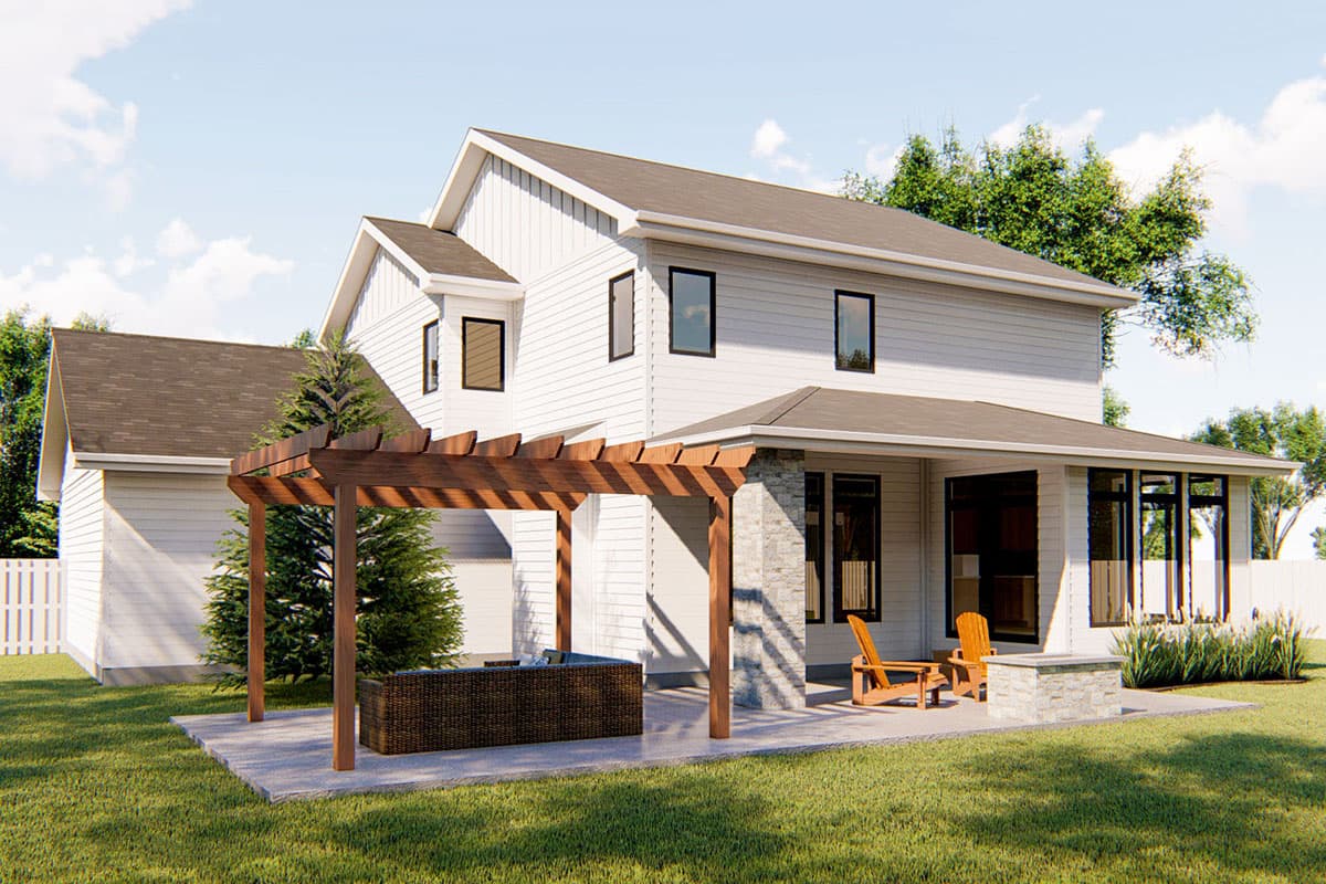 Plan 62731DJ: New American House Plan with Centrally Located Kitchen - 2230 Sq Ft - Image #6 - Country, Craftsman, New American