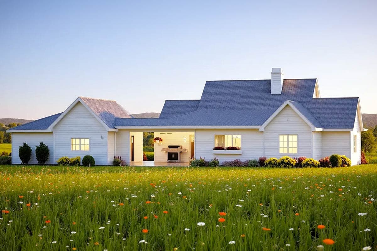 Plan 28924JJ: Modern Farmhouse with Semi-Attached Garage - Image #10 - Cottage, Country, Farmhouse, Modern Farmhouse, New American, Ranch