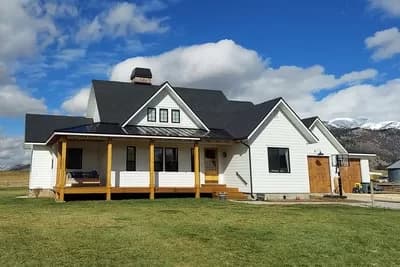 Modern Farmhouse with Semi-Attached Garage