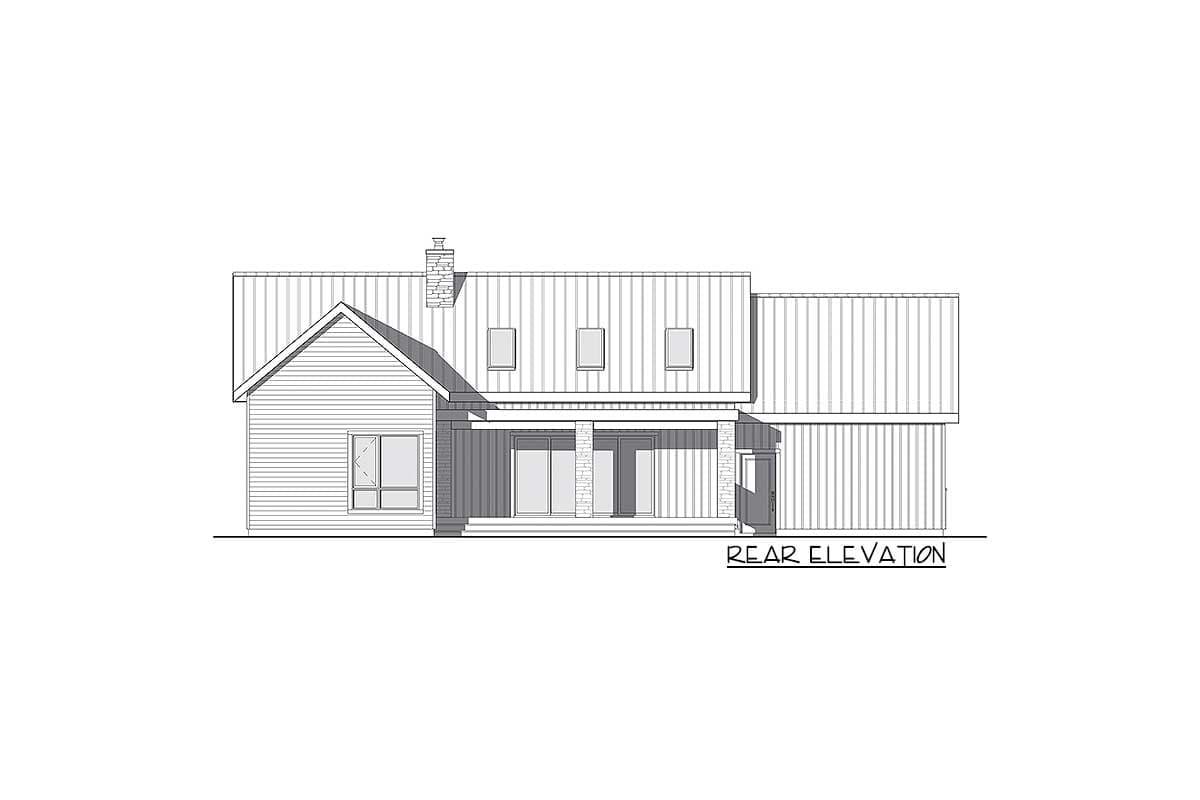 Plan 22495DR: 2 Bed House Plan with Vaulted and Beamed Ceilings and 1-Car Garage - Image #6 - Northwest, Ranch