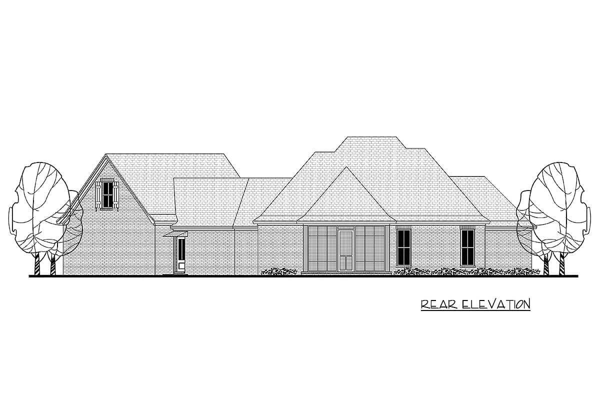 Plan 51776HZ: Ultimate Open Concept House Plan with 3 Bedrooms - Image #21 - Acadian, Louisiana-Style, Southern, Traditional