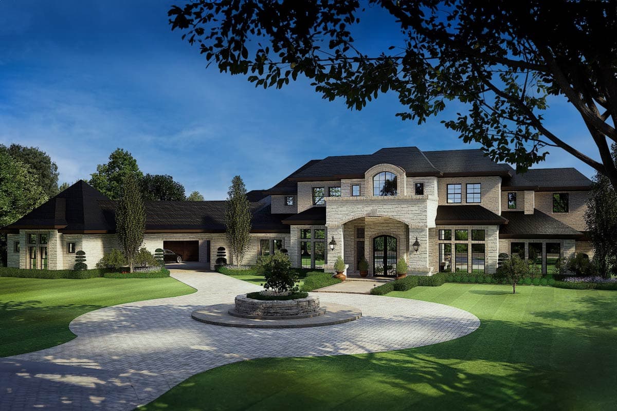Plan 36548TX: Grand Hill Country House Plan - Image #37 - European