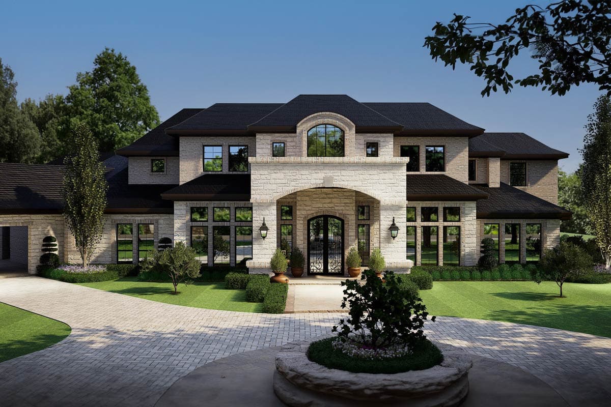 Plan 36548TX: Grand Hill Country House Plan - Image #38 - European