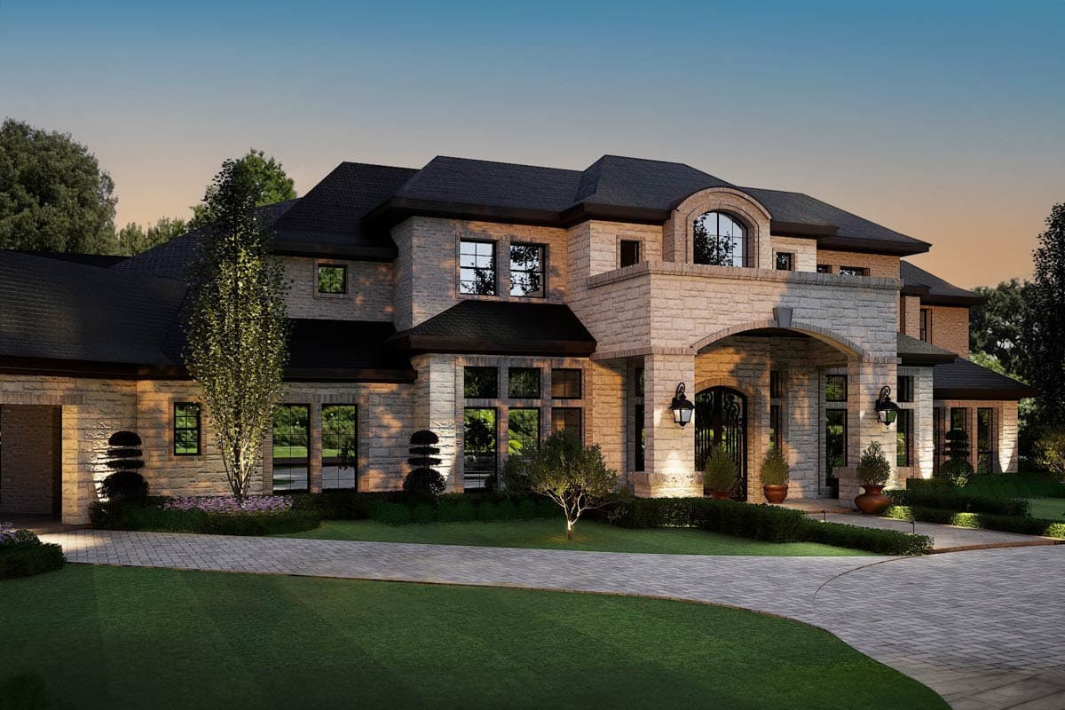 Plan 36548TX: Grand Hill Country House Plan - Image #39 - European