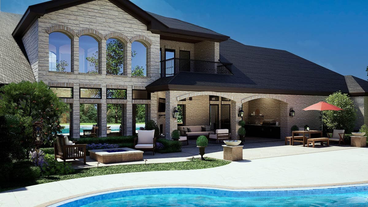 Plan 36548TX: Grand Hill Country House Plan - Image #45 - European
