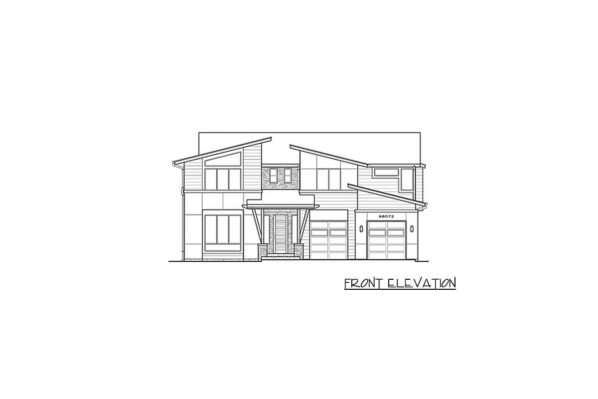 Plan 23763JD: Contemporary House Plan with Outdoor Living Room - Image #29 - Contemporary, Modern, Northwest