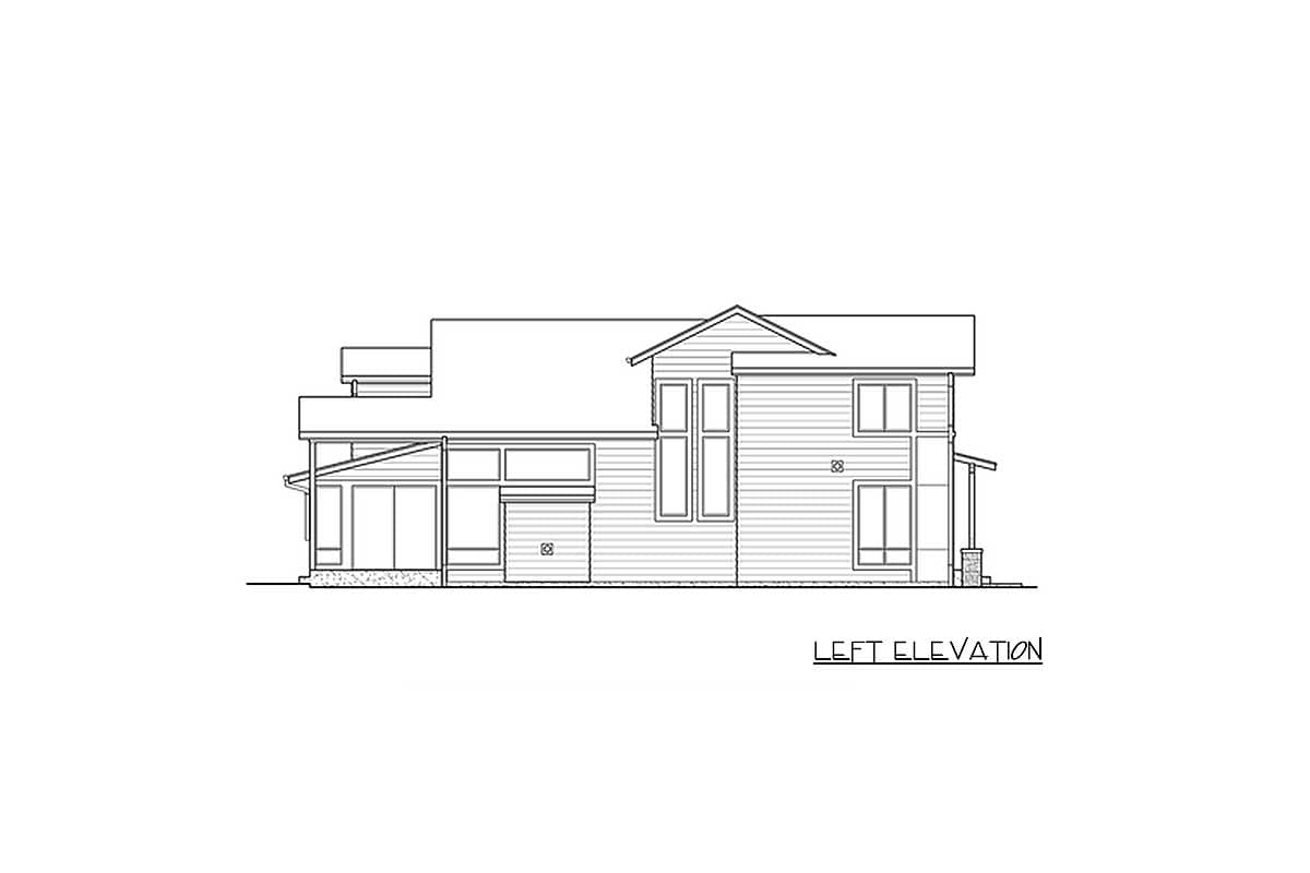 Plan 23763JD: Contemporary House Plan with Outdoor Living Room - Image #30 - Contemporary, Modern, Northwest