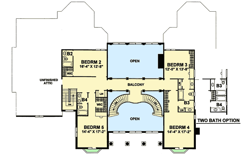 Plan 42524DB: Grand Traditional House Plan - Floor Plan - 2nd Floor - Southern, Traditional