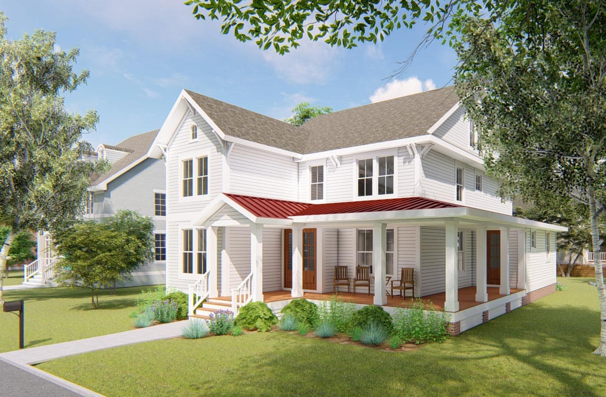 Plan 500041VV: Master Up 4-Bed Farmhouse Plan - Image #4 - Cottage, Country, Farmhouse, Modern Farmhouse, Traditional