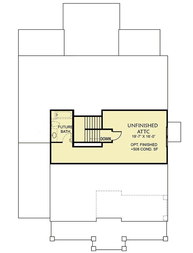 Plan 500040VV: Exciting Craftsman with Flex Room and Attic Expansion - 3732 Sq Ft - Floor Plan - Attic - Country, Craftsman, New American, Northwest