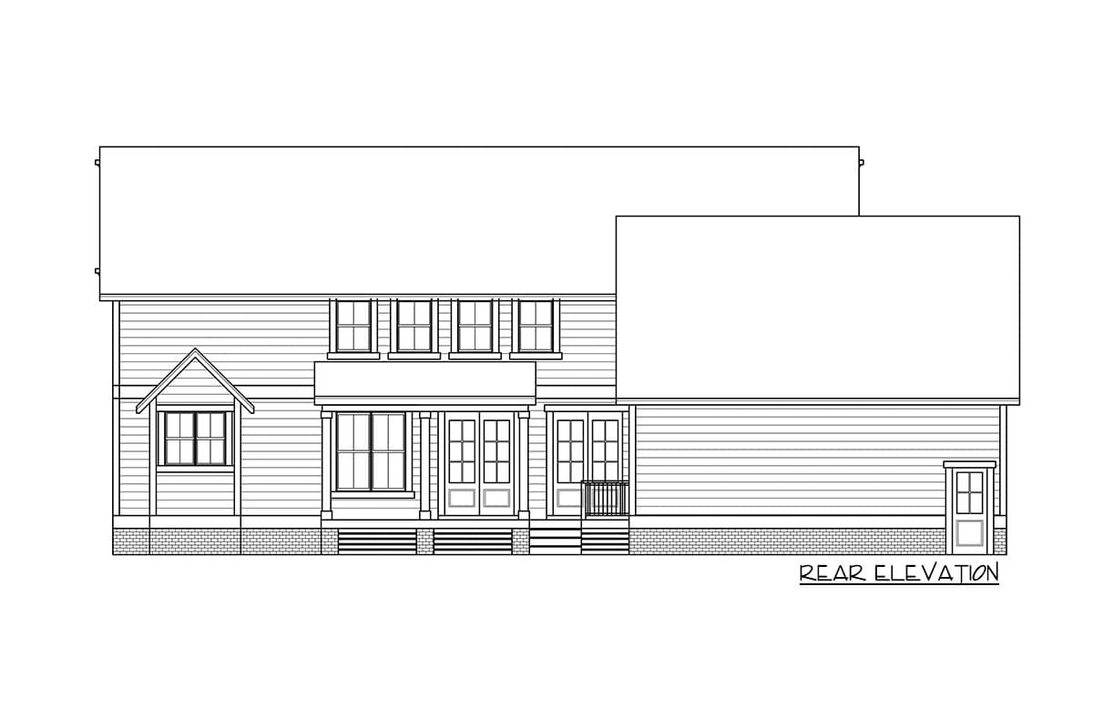 Plan 500043VV: Classic and Stylish Farmhouse Plan with Large Rear Porch - 3439 Sq Ft - Image #52 - Cottage, Country, Farmhouse, Modern Farmhouse, New American, Traditional