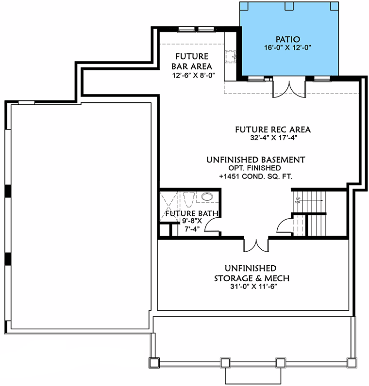 Plan 500048VV: 4-Bed Craftsman with Attic Expansion Possibilities - 3494 Sq Ft - Floor Plan - Optional Lower Level - Craftsman, New American, Northwest