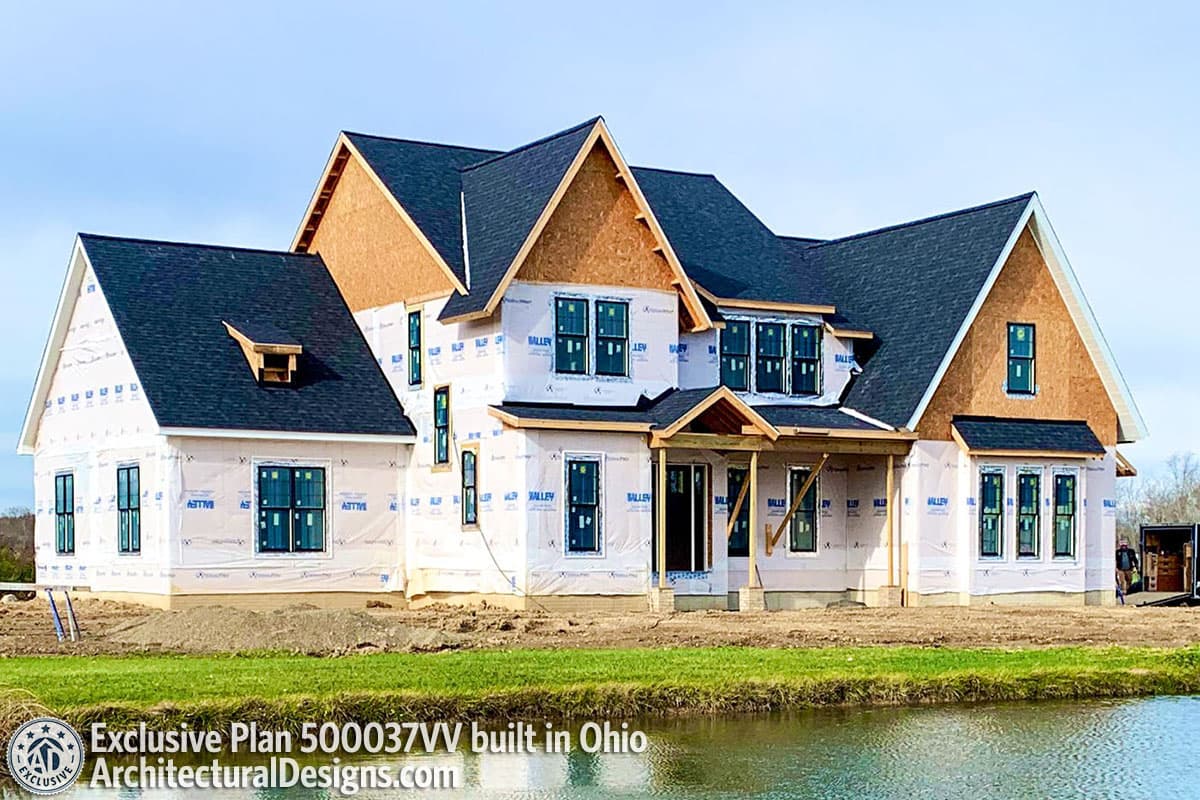 build gallery item - Exclusive House Plan 500037VV comes to life in Ohio