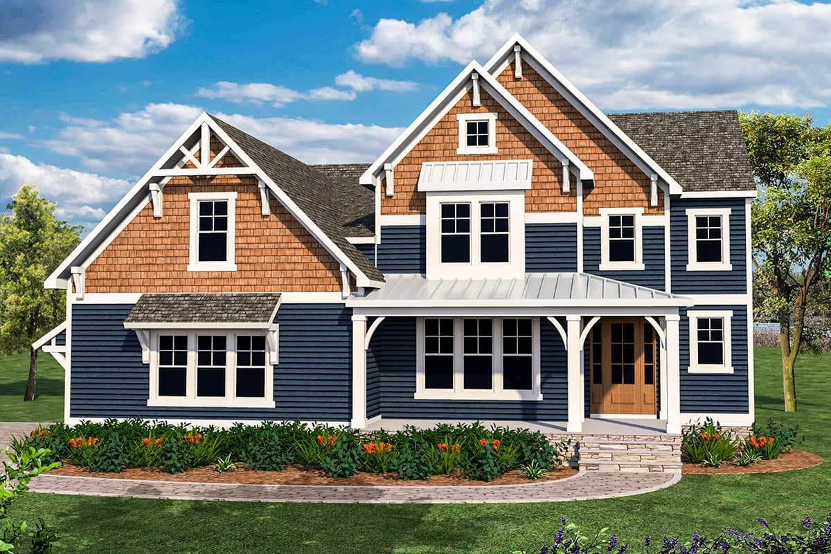 Plan 500042VV: Exclusive Craftsman with First Floor Guest Suite and Optional Fifth Bedroom - 3279 Sq Ft - Image #9 - Craftsman, Farmhouse, Northwest