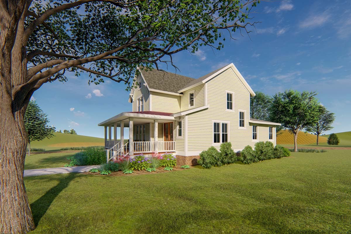 Plan 500036VV: Exclusive Master-On-Main Farmhouse Cottage Plan  - Image #6 - Cottage, Country, Farmhouse, Southern