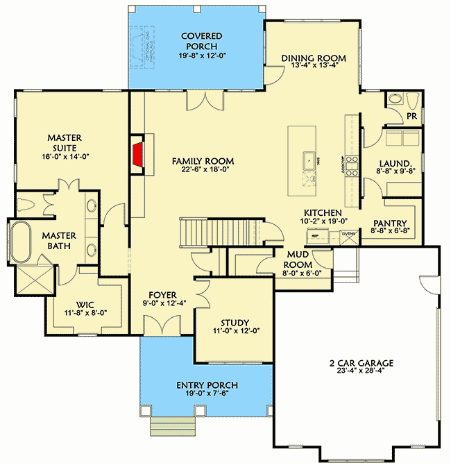 Plan 500039VV: Exclusive Modern Tudor House Plan - Floor Plan - Main Level - European, Traditional, Tudor