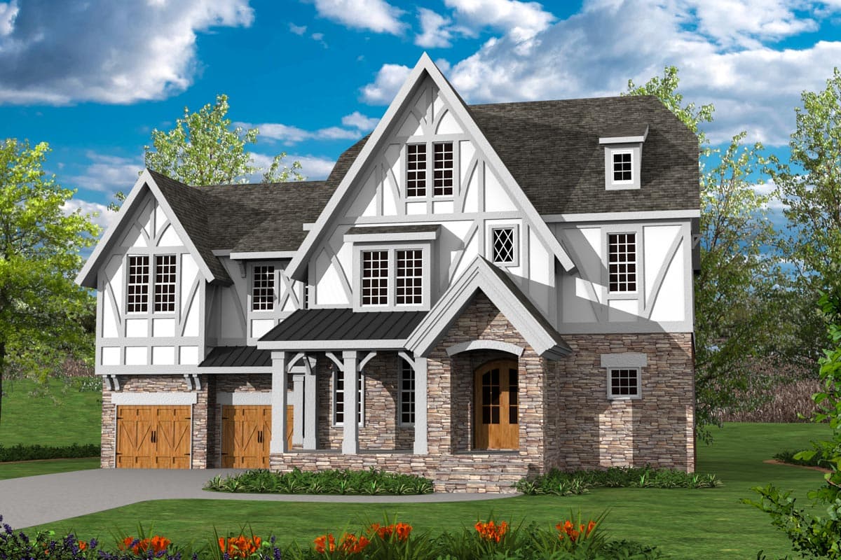 Plan 500047VV: Spacious Tudor House Plan - 4083 Sq Ft - Image #4 - European, Traditional, Tudor