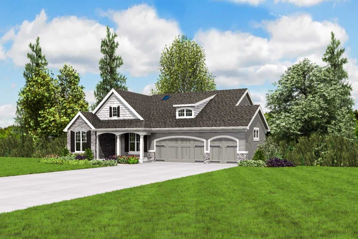 Plan 69661AM: Cute Craftsman House Plan with Walkout Basement - Image #12 - Country, Craftsman, Northwest