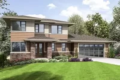 Craftsman House Plan with Lower Level Apartment