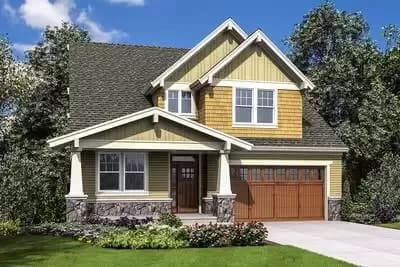 Craftsman House Plan with Finished Lower Level