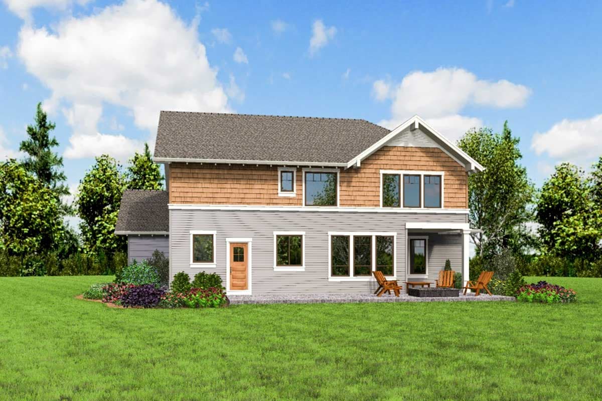 Plan 69672AM: Shingle-Style House Plan with 3-Car Garage - Image #7 - Craftsman, Northwest, Shingle