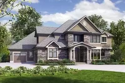 Luxurious Craftsman House Plan With Home Theater and Games Room