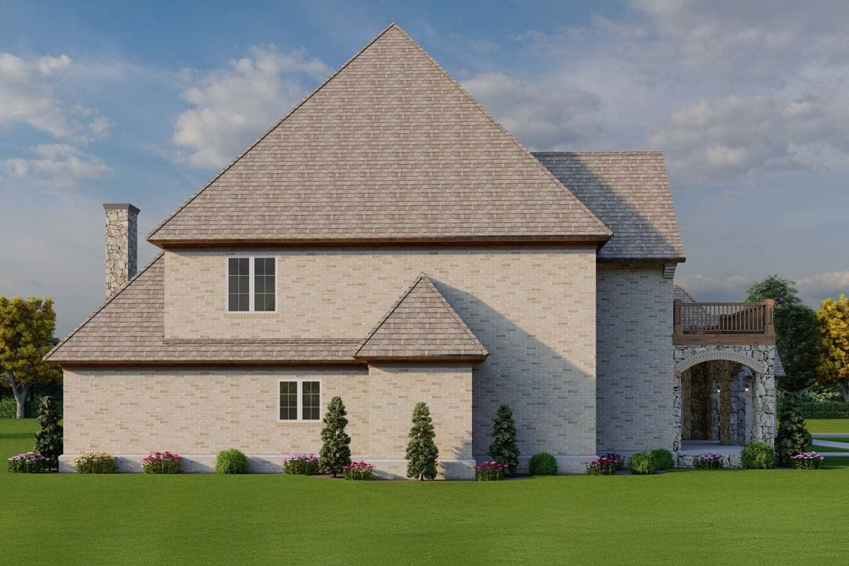Plan 70579MK: Stunning 4-Bed House Plan with Upstairs Balcony - 6001 Sq Ft - Image #5 - European, French Country
