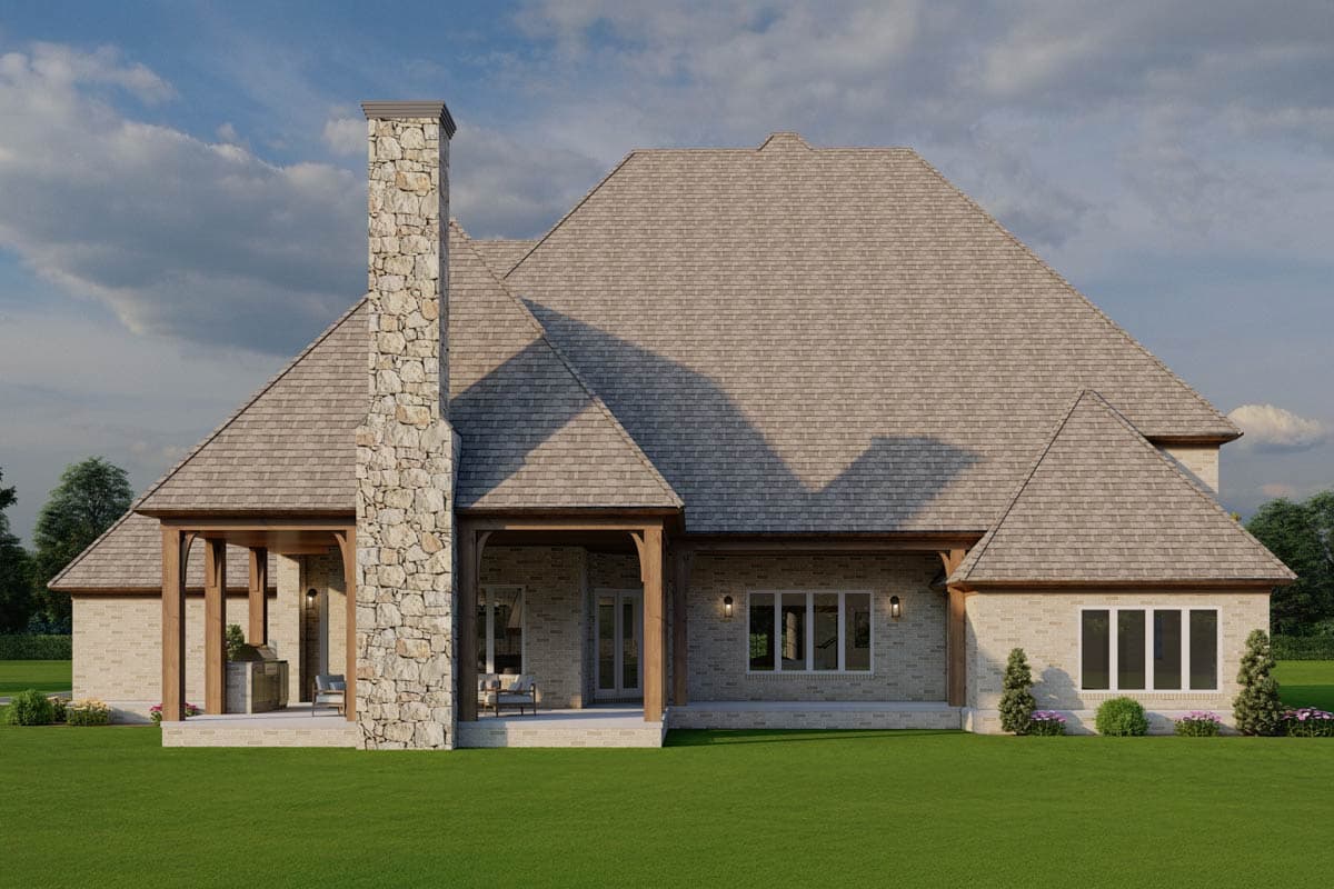 Plan 70579MK: Stunning 4-Bed House Plan with Upstairs Balcony - 6001 Sq Ft - Image #6 - European, French Country