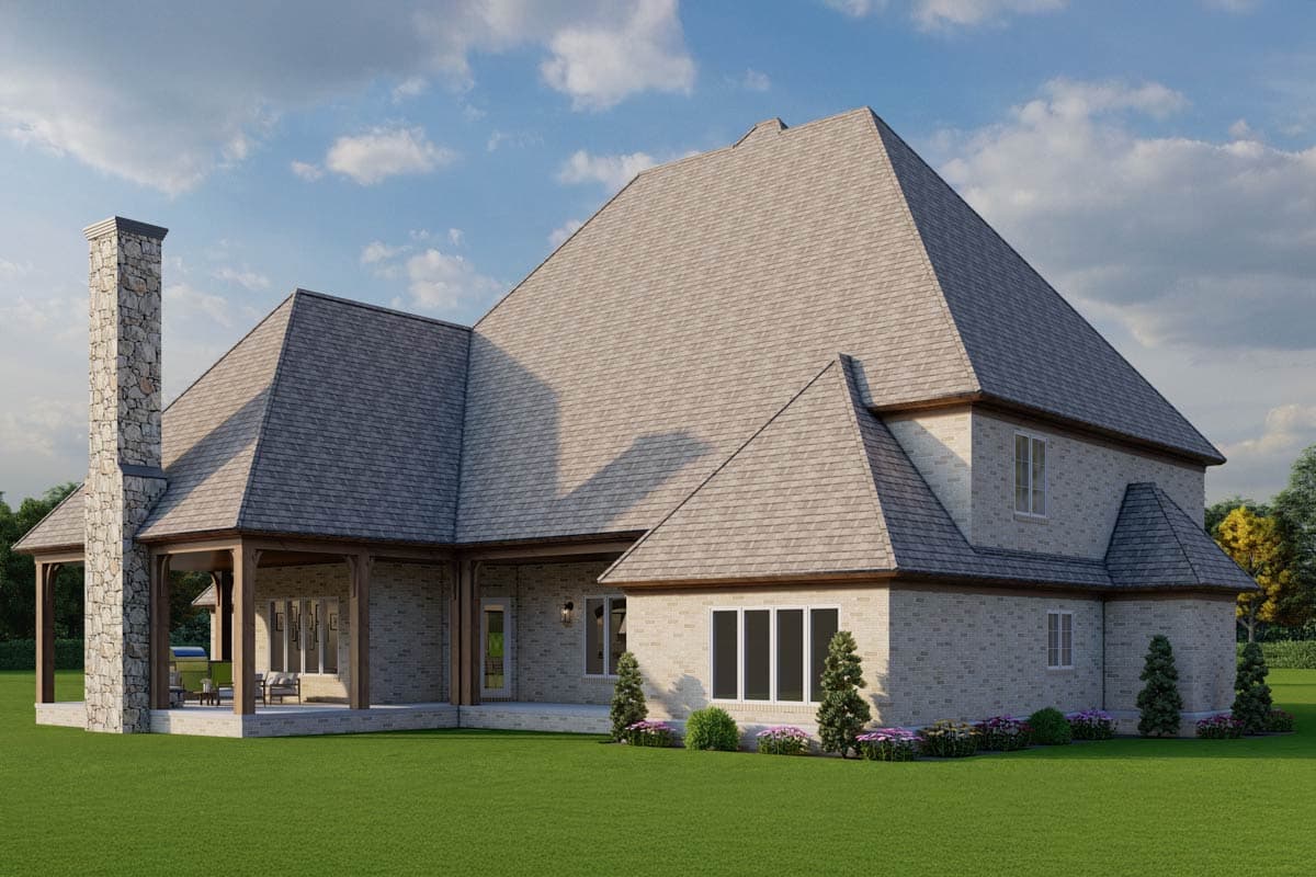 Plan 70579MK: Stunning 4-Bed House Plan with Upstairs Balcony - 6001 Sq Ft - Image #8 - European, French Country