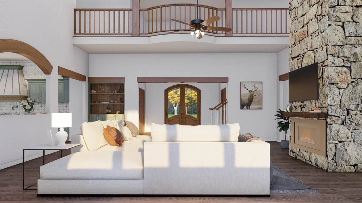 Plan 70579MK: Stunning 4-Bed House Plan with Upstairs Balcony - 6001 Sq Ft - Image #12 - European, French Country